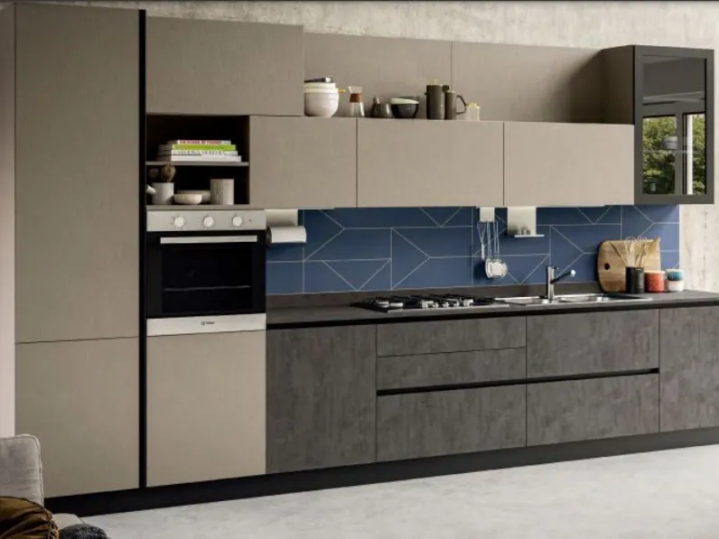 Cucina Kaya moderna altri colori lineare Stosa