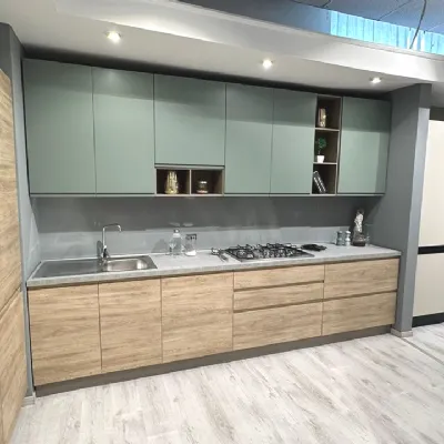 Cucina a prezzo ribassato lineare moderna Kelly  Net cucine
