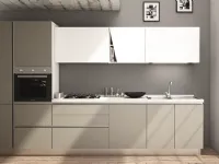 Cucina Maya 4 moderna bianca Kuadra cucine lineare scontata 34%