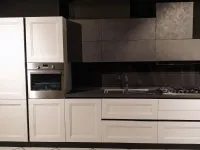 Cucina La casa moderna moderna lineare bianca in laminato materico Pratica