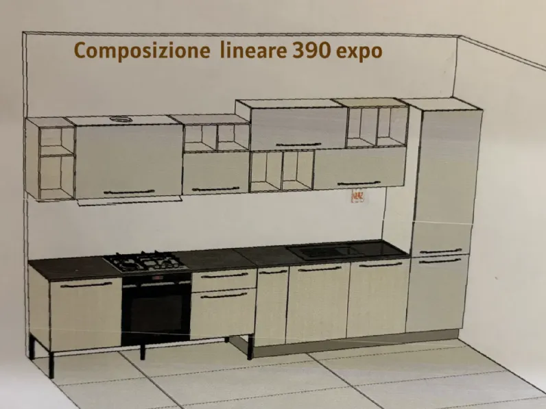 Cucina larice moderna ad angolo Arredo3 Aria e cloe a soli 4500 Euro