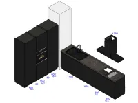 Cucina Scavolini design lineare altri colori in laccata lucido Liberamente