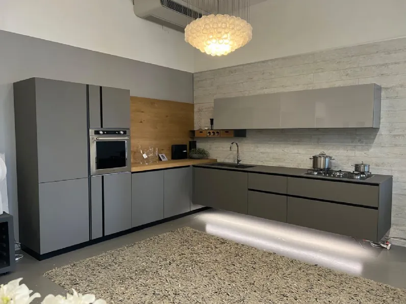 Cucina grigia design ad angolo Meson's cucine Linea a soli 11000