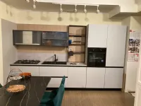 Cucina lineare in laminato opaco grigia Mod kali  a prezzo scontato