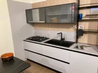 Cucina lineare in laminato opaco grigia Mod kali  a prezzo scontato