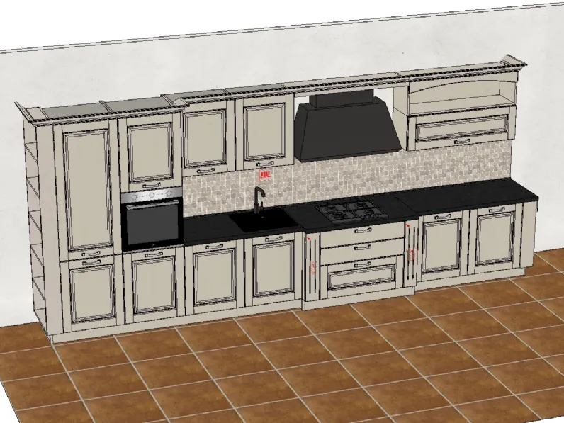 Cucina Asolo 4 classica magnolia Arredo3 lineare scontata 40%