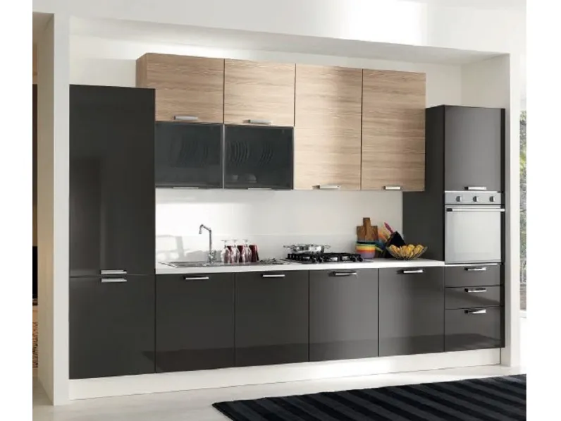 Cucina lineare Cucina-componibile mod.eva in promozionale Aran cucine con un ribasso del 30%