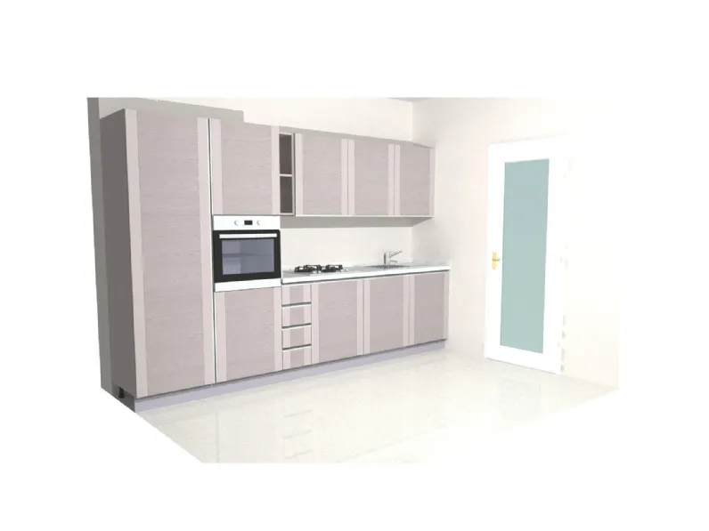 Cucina lineare design Mood lineare Astra a prezzo ribassato