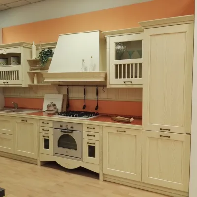 Cucina  lineare Dibiesse  shabby contemporanea avorio offerta Outleta prezzo ribassato