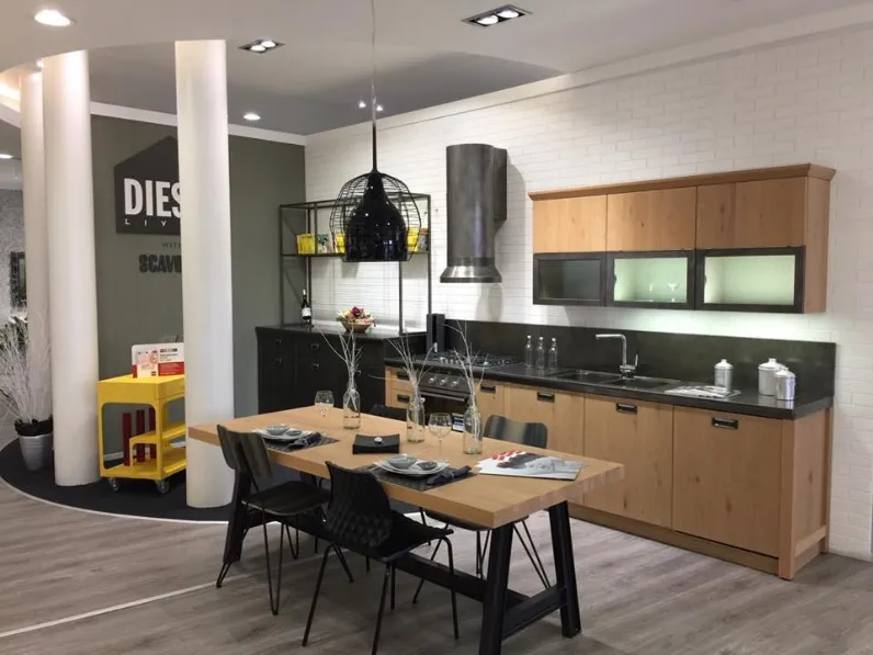 Cucina lineare Diesel social kitchen Scavolini con uno sconto del 54%