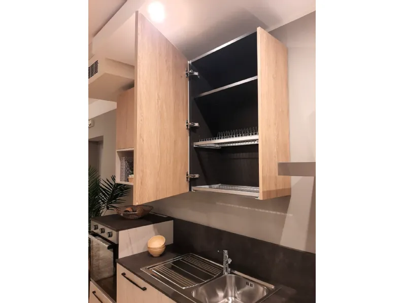 Cucina altri colori moderna lineare Modula over Febal in Offerta Outlet