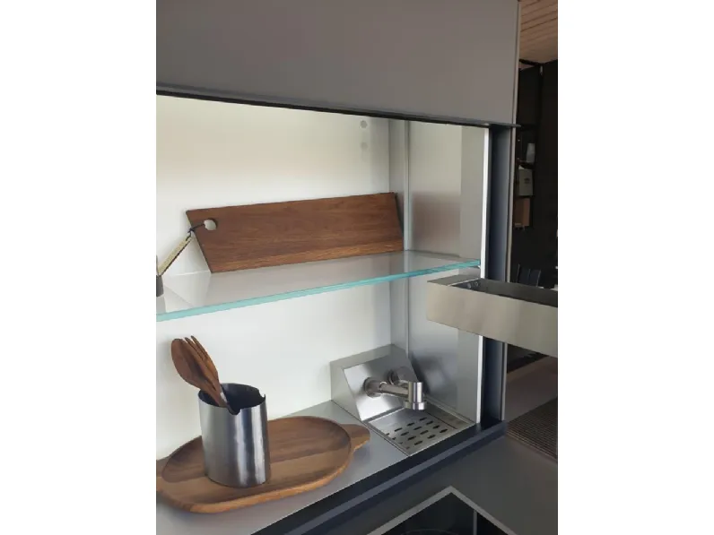 Cucina lineare design grigia Valcucine Genius loci a soli 34400 Euro
