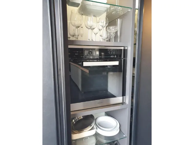 Cucina lineare design grigia Valcucine Genius loci a soli 34400 Euro
