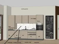 Cucina a PREZZI OUTLET in laminato opaco Gicinque -44%