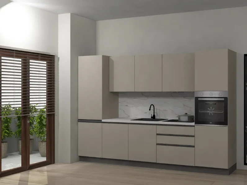 Cucina a PREZZI OUTLET in laminato opaco Gicinque -44%
