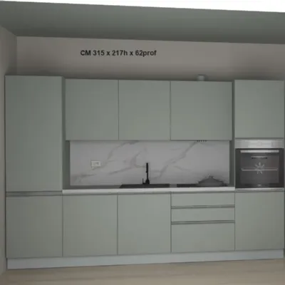 Cucina a PREZZI OUTLET in laminato opaco Gicinque -44%