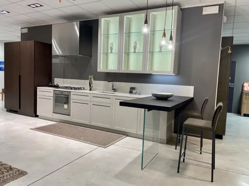Cucina grigia moderna lineare Carattere Scavolini a soli 12900
