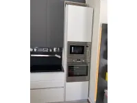 Cucina lineare in laccato opaco grigio Silkkj a prezzo scontato