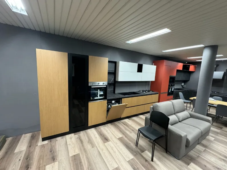 Cucina lineare Mobilturi Pop rigata SCONTATA 63%