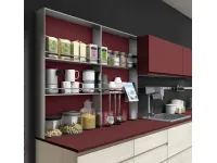 Cucina rossa moderna lineare Creo Jey feel lineare a soli 7000