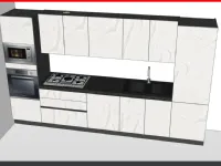 Cucina lineare in laminato materico a prezzo scontato 51%