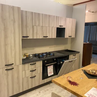 Cucina lineare in laminato materico altri colori Brio a prezzo scontato