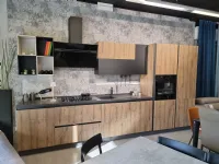 Cucina lineare in laminato materico altri colori Cielo a prezzo scontato