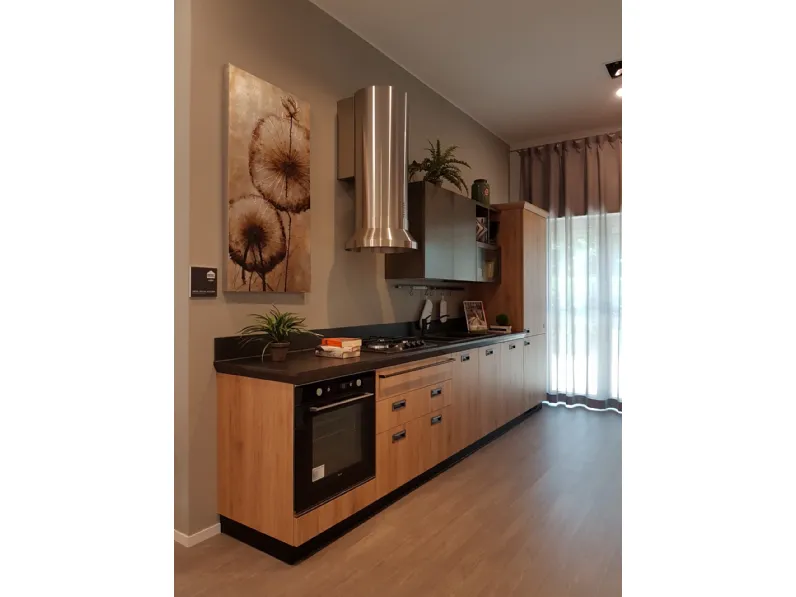 Cucina lineare in laminato materico altri colori Diesel a prezzo scontato