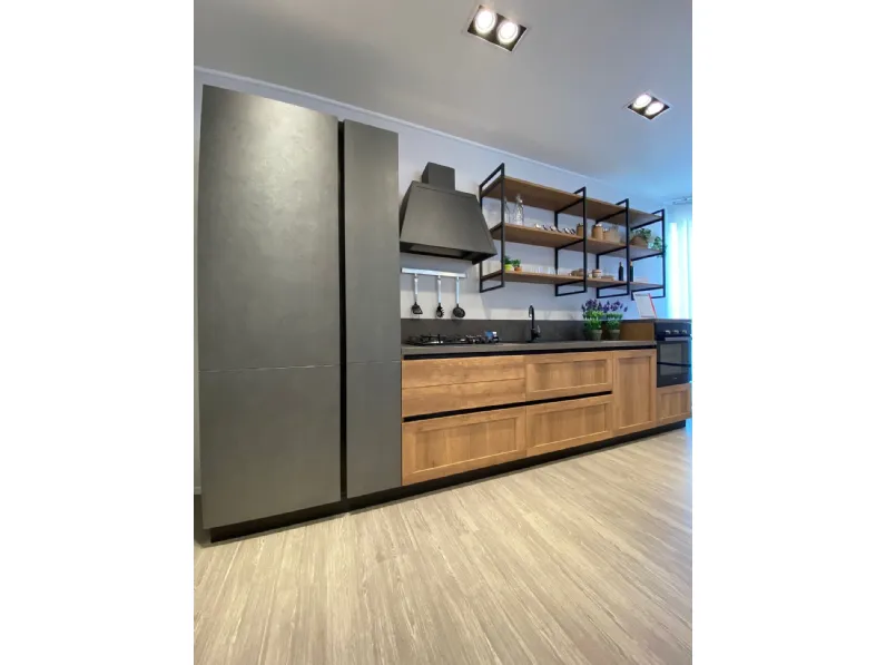 Cucina lineare in laminato materico altri colori Evolution  a prezzo ribassato