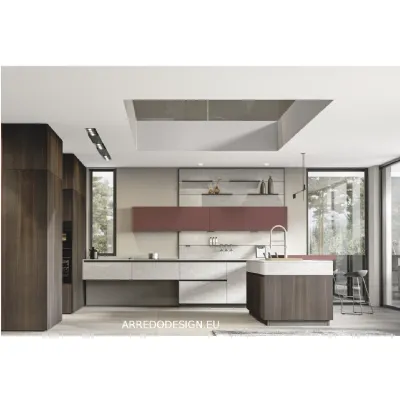 Cucina Loft design altri colori Arrex lineare scontata 30%