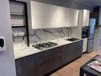 Cucina lineare in laminato materico bianca Cucina scavolini motus scontata a prezzo ribassato