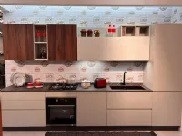 Cucina lineare in laminato materico grigia J22 a prezzo ribassato