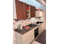 Cucina lineare in laminato materico grigia J22 a prezzo ribassato