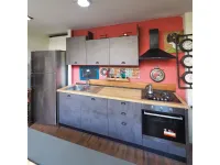 Cucina Cucina industrial piano legno lineare Outlet etnico con un ribasso imperdibile