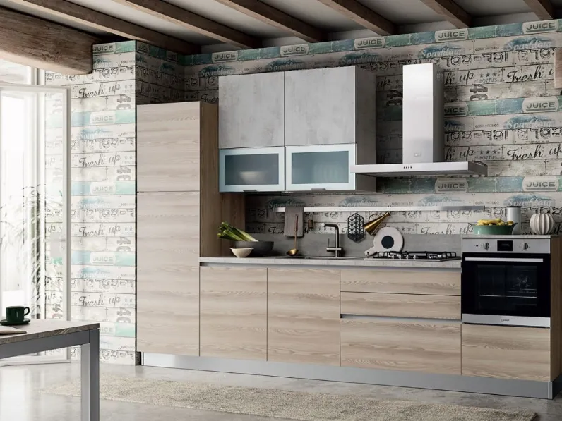 Cucina a prezzo scontato lineare moderna Easy mix Ar-due