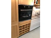 Cucina lineare in laminato materico rovere chiaro Frida a prezzo scontato