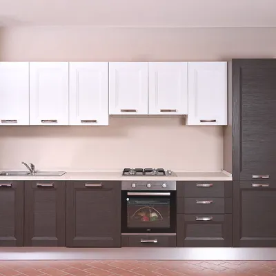Cucina lineare moderna rovere moro Creo Mya  smart a soli 3480 Euro