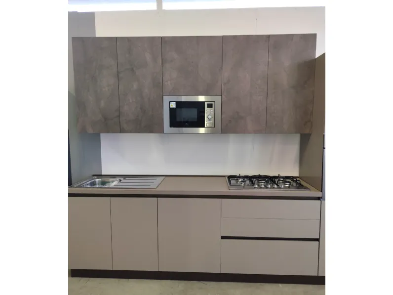Cucina Korinna moderna tortora Evo cucine lineare scontata 52%