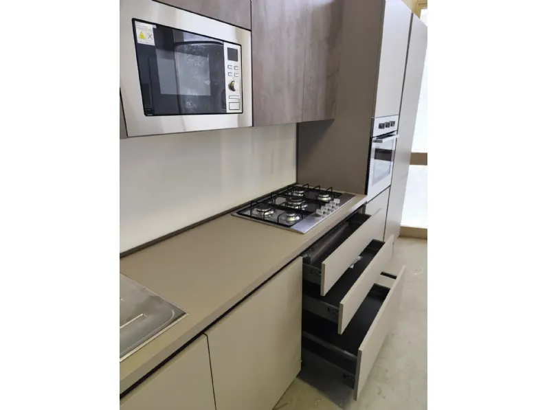 Cucina Korinna moderna tortora Evo cucine lineare scontata 52%