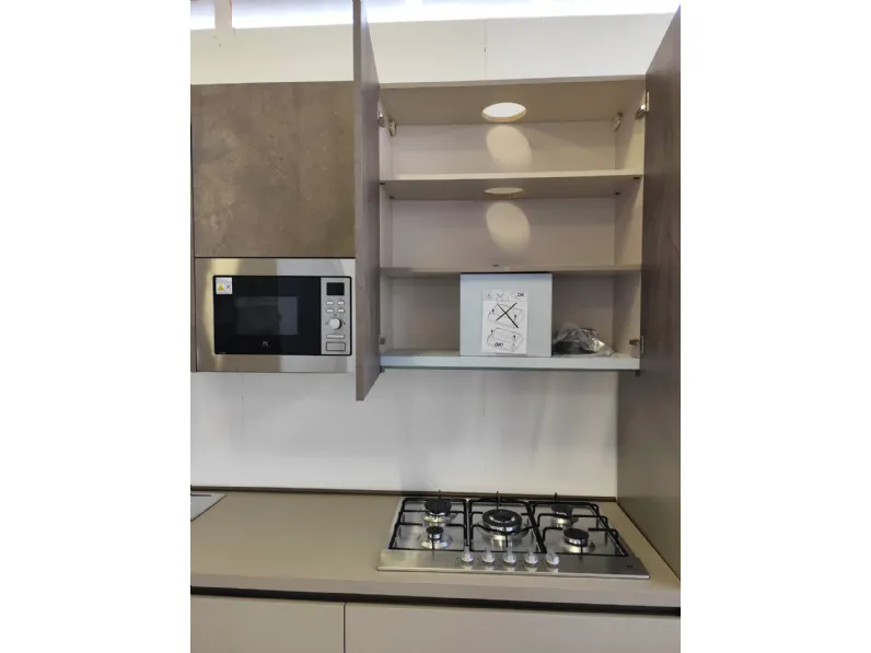 Cucina Korinna moderna tortora Evo cucine lineare scontata 52%