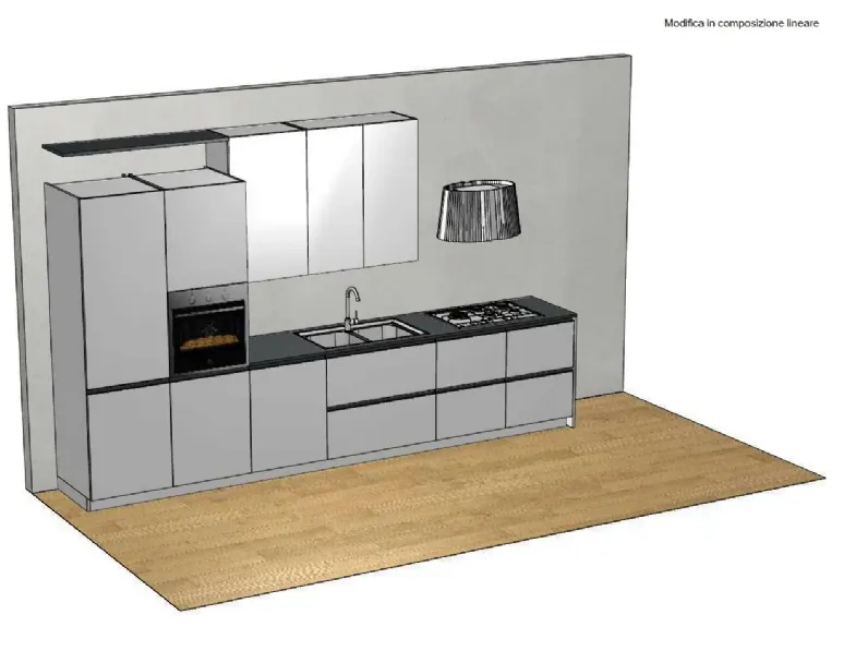 Cucina Modello joy moderna bianca Snaidero lineare scontata 51%
