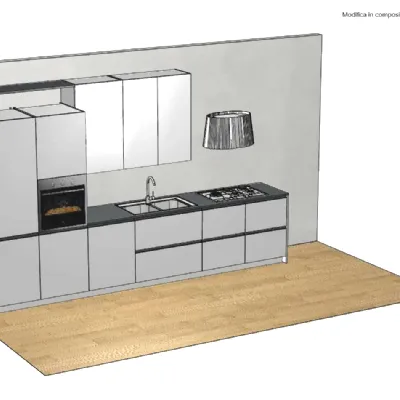 Cucina Modello joy moderna bianca Snaidero lineare scontata 51%