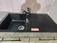 Cucina lineare in laminato opaco grigia Frame a prezzo scontato