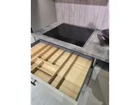 Cucina lineare in laminato opaco grigia Frame a prezzo scontato