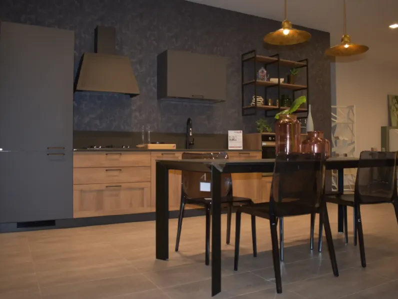 Cucina grigia industriale lineare Sax Scavolini a soli 6900