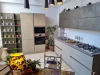 Cucina lineare in laminato opaco grigio Malta a prezzo scontato