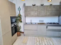 Cucina lineare in laminato opaco grigio Malta a prezzo scontato