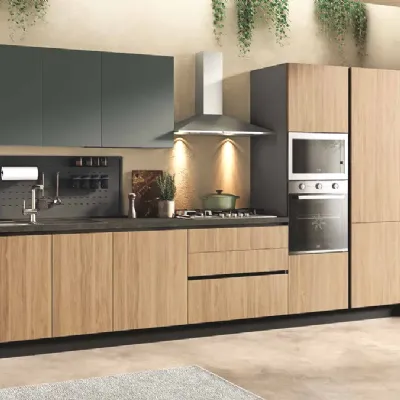 Cucina Sandy terra moderna tortora Net cucine lineare scontata 35%
