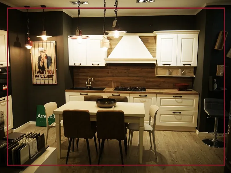 Cucina in legno Arredo3 a PREZZI OUTLET -35%
