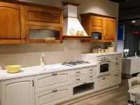 Cucina lineare in legno bianca Malin a prezzo ribassato